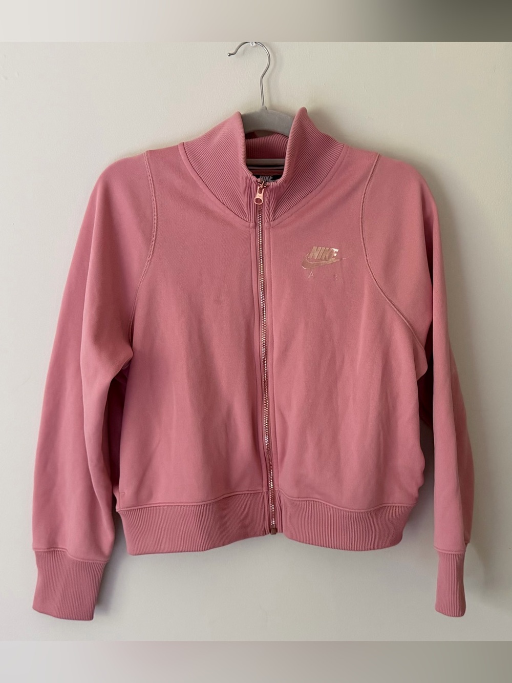 Nike Women's Dusty Pink Full-Zip Bomber Jacket